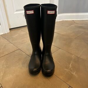 Women’s Black Hunter Tall Rain boots - Black - Size 9